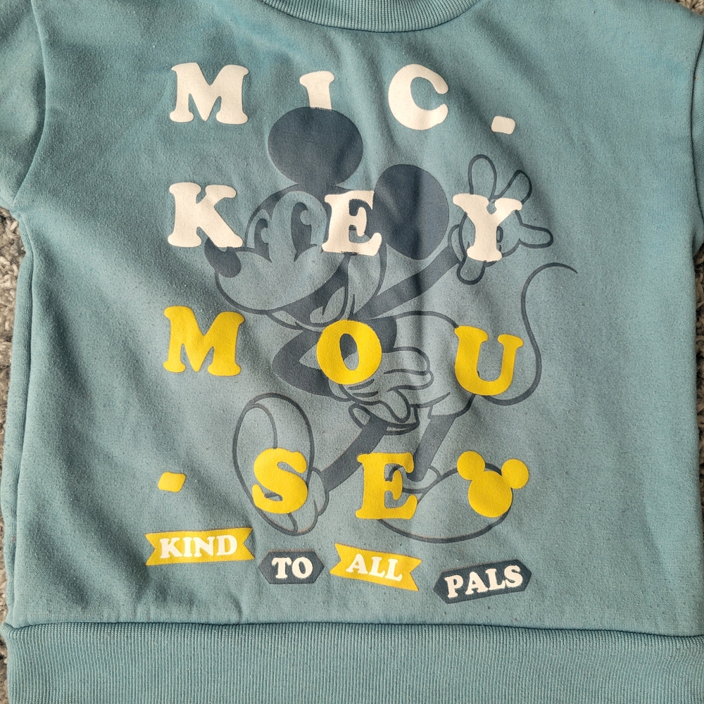 Disney Mickey Mouse Kids Sweatshirt - Teal and Yellow